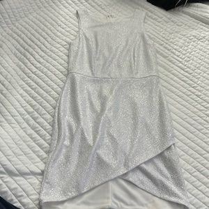 SPARKLY TIGHT WHITE DRESS SZ S